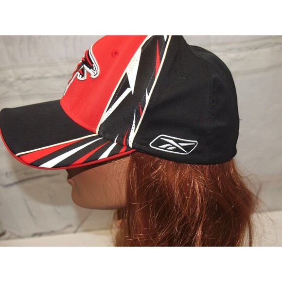 Reebok Atlanta Falcons Hat Men’s L/XL Black Red NFL Flex Fit Unisex Cap - Picture 2 of 5